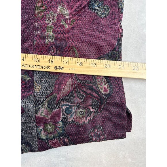 Christopher & Banks Blazer Womens Large Purple Gray‎ Tapestry Brocade Floral - Picture 6 of 7